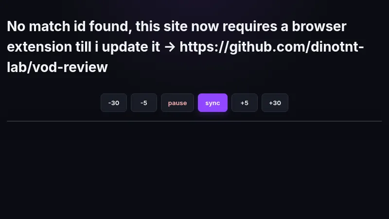 Simplistic Vod Review Tool