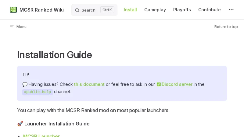 Minecraft Speedrunning Ranked Installation Guide