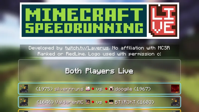MCSR Ranked Live