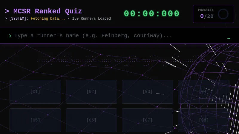 Guess 20 Runners